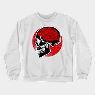 skull Red brain Crewneck Sweatshirt